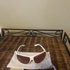 Native White Sunglasses with Brown Tint
